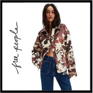 Free People We The Free Calico Flannel Western Shirt